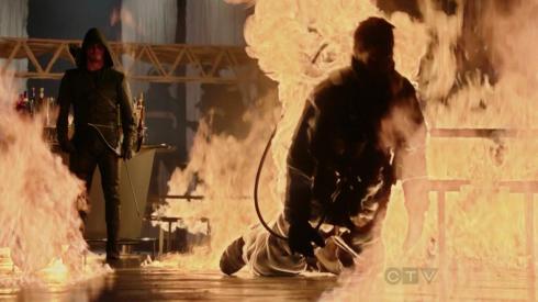 Oliver Queen: he might not save you from being on fire.