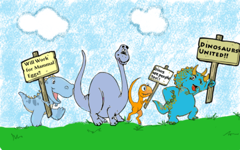 Keep the dinosaurs employed! (art by Dee2)