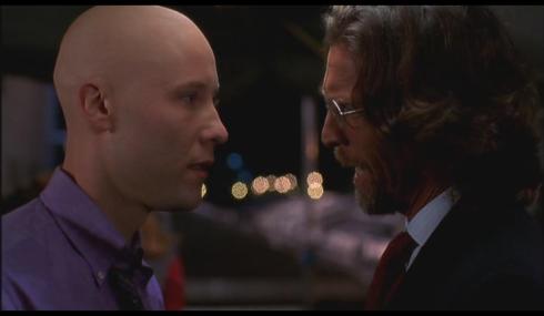 "Son, I'm only making up for your lack of hair. No need to be jealous of me."