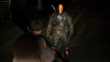 "Hey there!  My car's stalled and I need some help...hey, what's with the guns?  Oh.  Its the clothes, isn't it?"