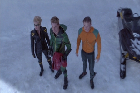 Green Arrow: "Man, Clark's going to be really happy to know if we ever find him, we managed to get his jacket back."