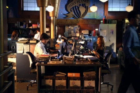 "Hey Lois, this is just like that show with those two reporters, and there's a superhero who kinda looks like one of them in it.  What's it called again?"  "Not listening to you, Clark."