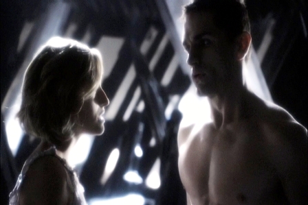 Davis: "Um, Chloe, why am I in some ice cavern with barely any clothes on?  And why do you look like you came from a six day bender?"