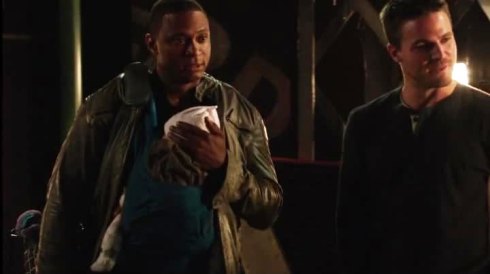 Diggle with baby Bjorn.  Knowing his luck, I hope its bulletproof.  But still, awwwwwww...