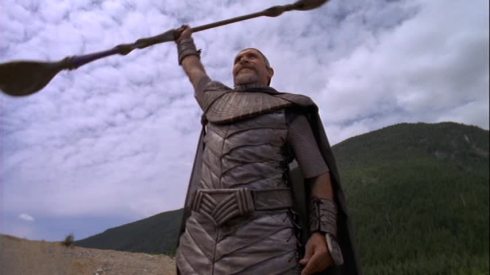 Bra'tac also does the same thing when needing to flag down a ride.